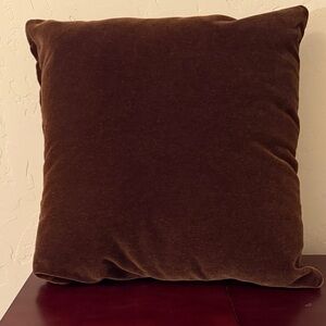 NWOT Brown Velvet Throw Pillow Cover